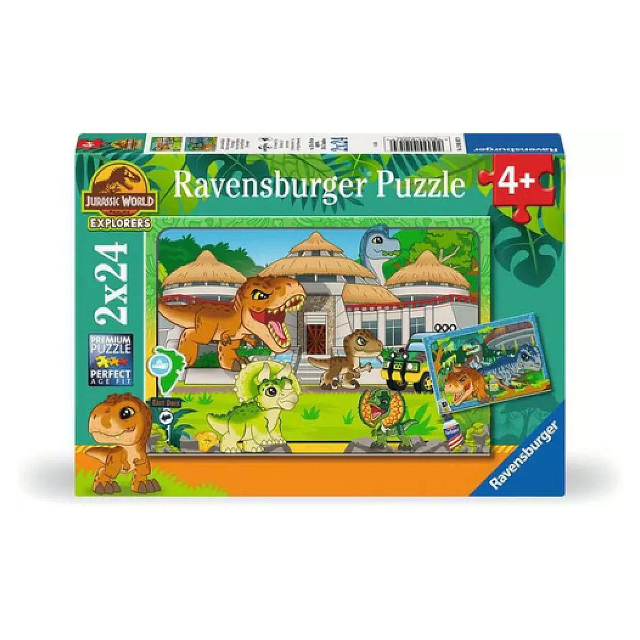 RAVENSBURGER Puzzle 2x24p vivre en terre sauvage  jurassic world explorers