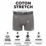 Voir la diapositive 2 : SERGE BLANCO Lot de 4 Boxers coton homme unis