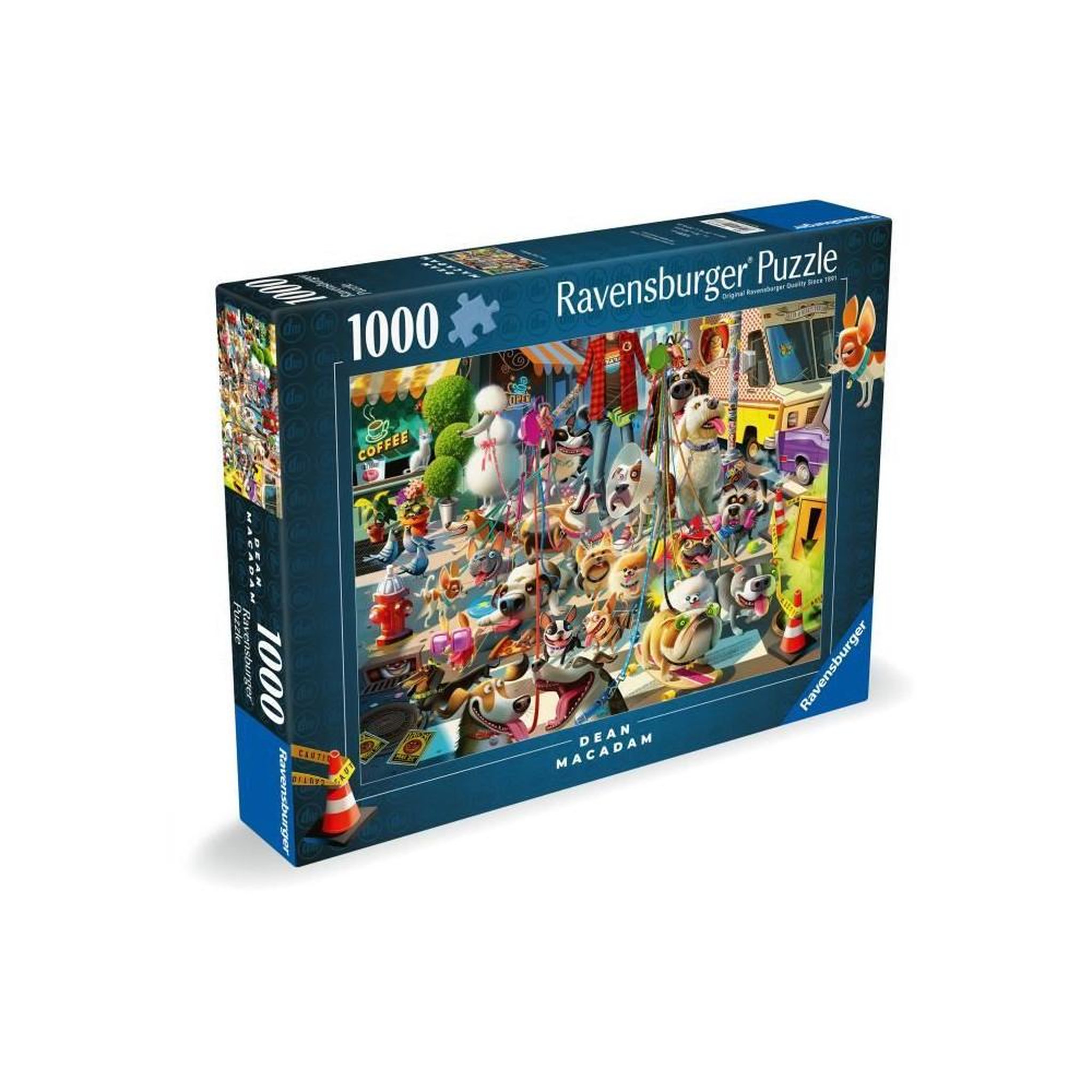 Voir la diapositive 2 : RAVENSBURGER Puzzle 1000 pièces - Promeneur de chien - Ravensburger