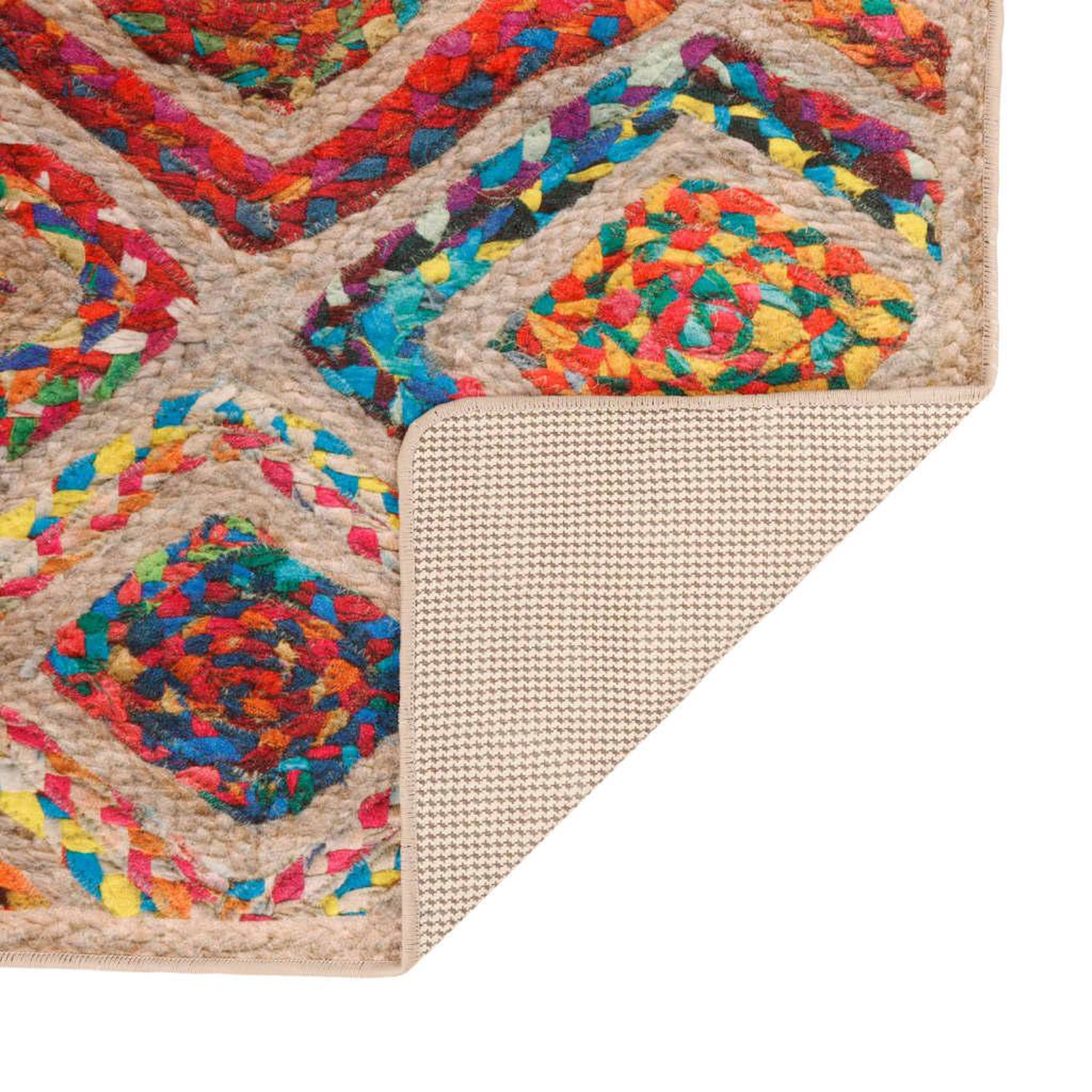 Voir la diapositive 4 : VIDAXL Tapis lavable multicolore 120x180 cm antiderapant