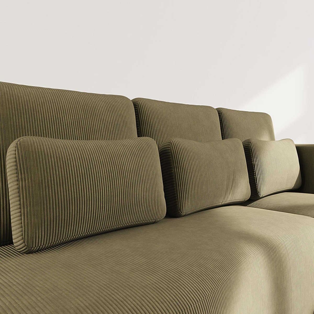 LISA DESIGN Mahina - canapé d'angle droit 4 places convertible avec coffre en velours côtelé