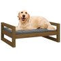 Voir la diapositive 4 : VIDAXL Lit pour chien Marron miel 75,5x55,5x28 cm Bois de pin solide