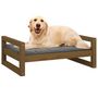 Voir la diapositive 4 : VIDAXL Lit pour chien Marron miel 75,5x55,5x28 cm Bois de pin solide
