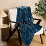 Voir la diapositive 3 : ATMOSPHERA Plaid en Flanelle  Cuddly  130x180cm Bleu Égéen