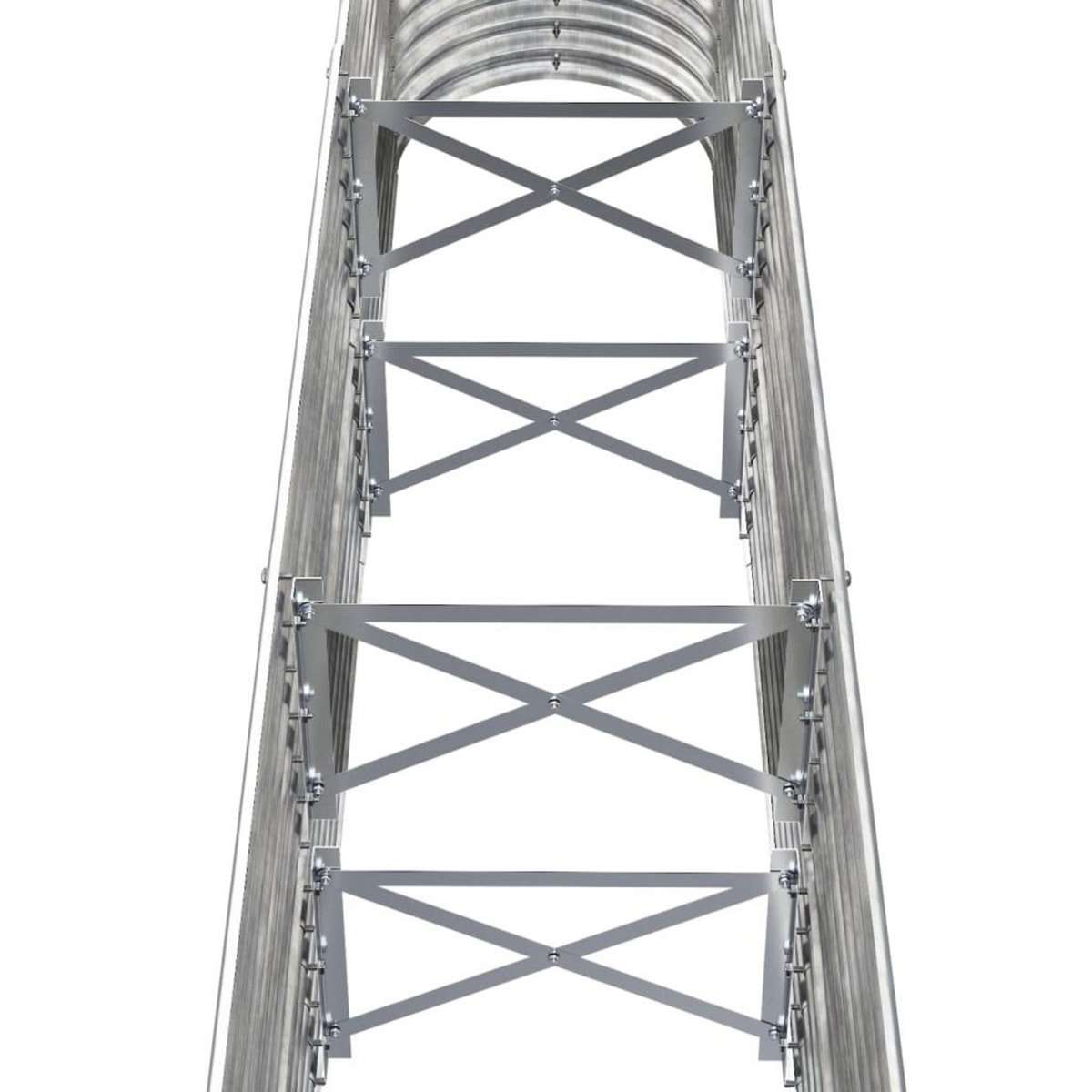 VIDAXL Lit sureleve de jardin Acier enduit de poudre Argente