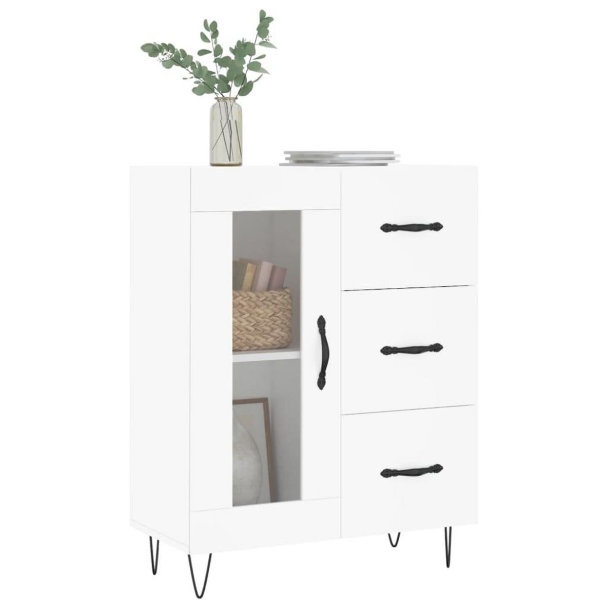 VIDAXL Buffet blanc 69,5x34x90 cm bois d'ingenierie