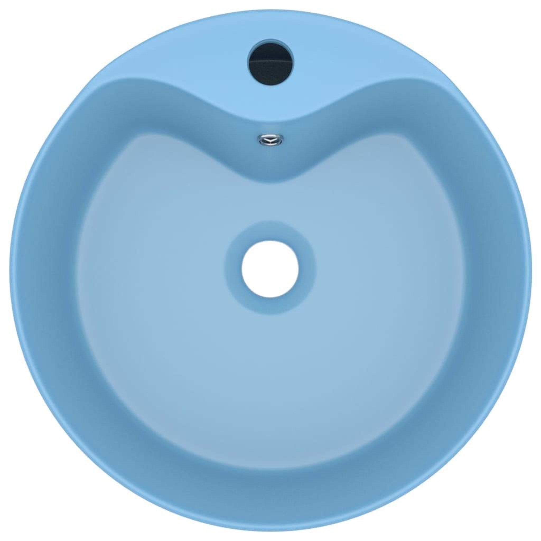 Voir la diapositive 3 : VIDAXL Lavabo de luxe avec trop-plein Bleu clair mat 36x13cm Ceramique