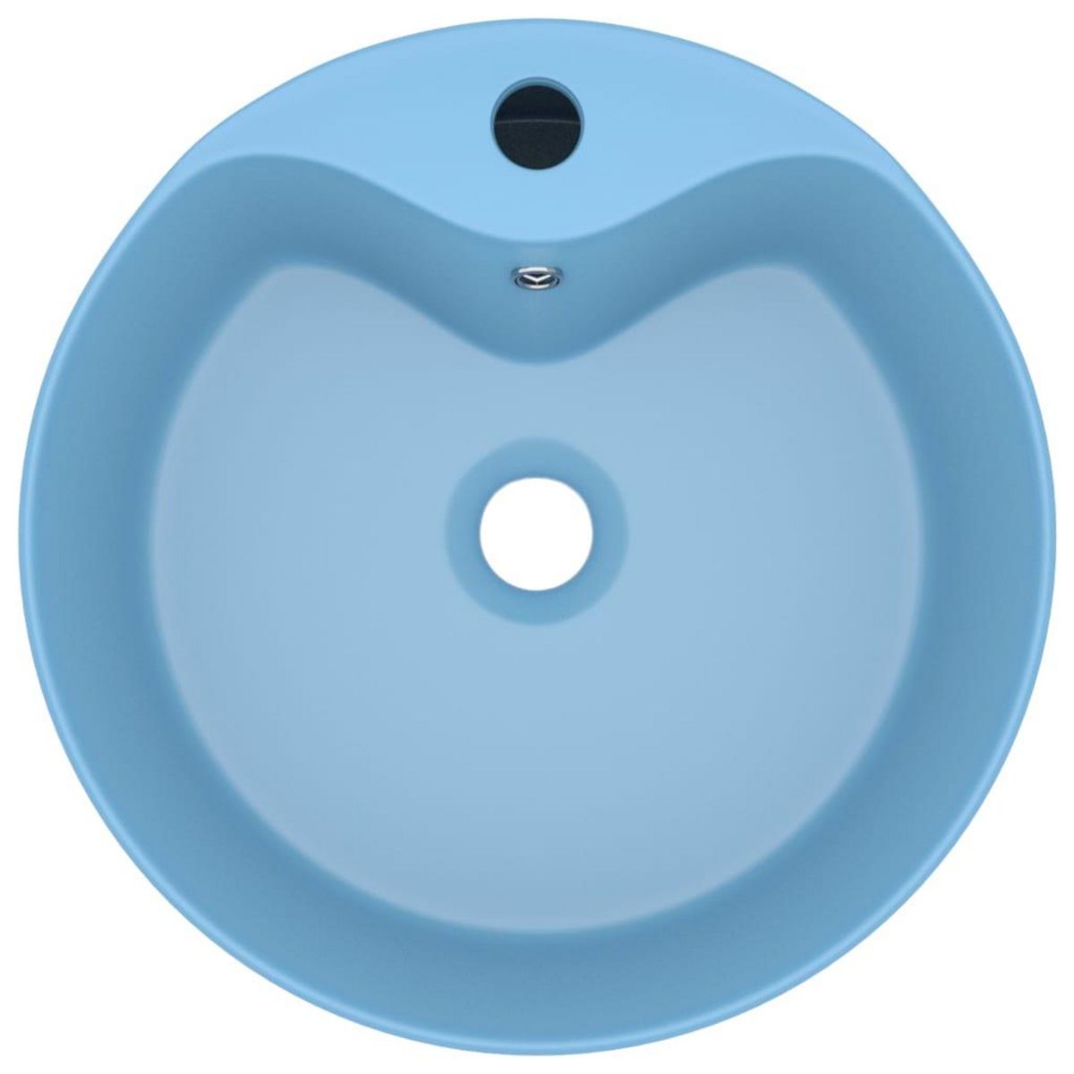 VIDAXL Lavabo de luxe avec trop-plein Bleu clair mat 36x13cm Ceramique
