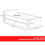 Voir la diapositive 3 : Lit avec rangements 90x190 cm, 2 tiroirs et tête de lit CAMA