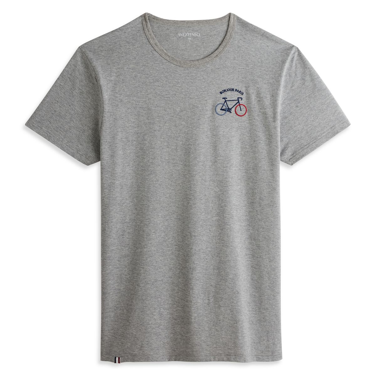 INEXTENSO T-shirt gris en coton homme Made in France 