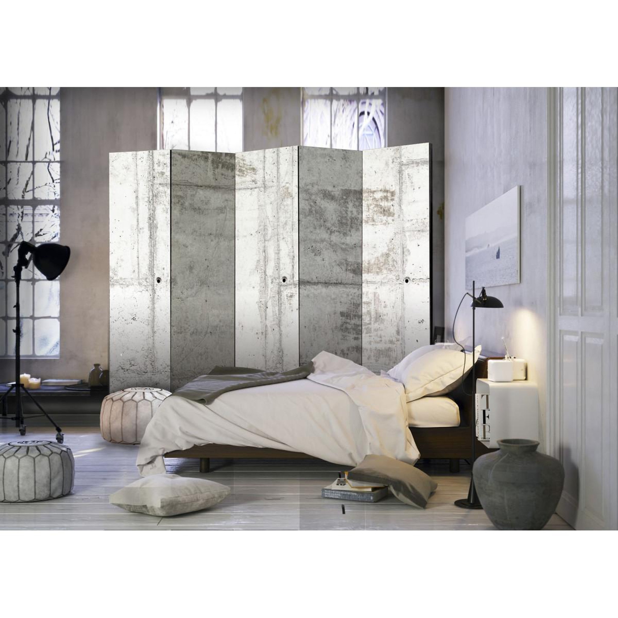 Voir la diapositive 2 : Paris Prix Paravent 5 volets  urban bunker  172x225cm