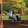 Voir la diapositive 7 : Backyard Discovery Aire de jeux avec toboggan et mur d'escalade - Bois - HILL CREST