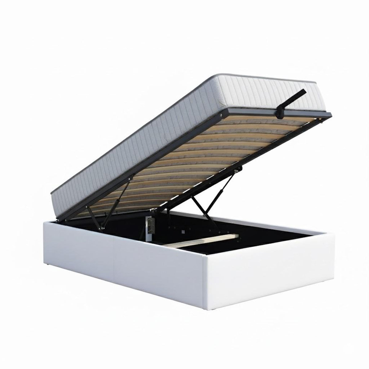 PROVENCE LITERIE Ensemble Lit Coffre et Matelas  Mousse Soutien Ferme Face