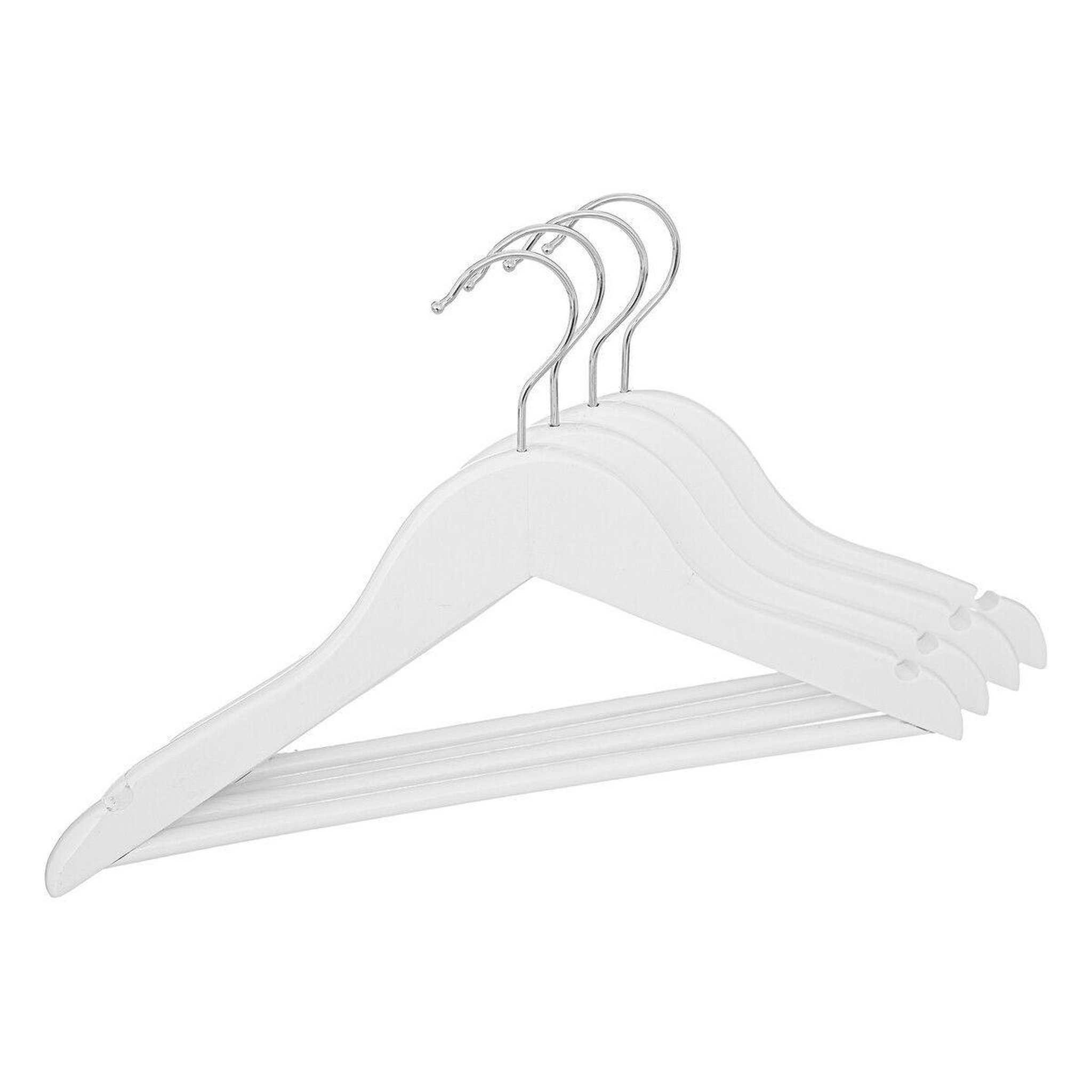 Atmosphera Kids Lot de 4 cintres enfant  bois  32cm blanc