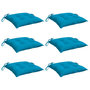 Voir la diapositive 3 : VIDAXL Coussins de chaise lot de 6 bleu clair 40x40x7 cm tissu oxford