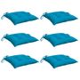 Voir la diapositive 3 : VIDAXL Coussins de chaise lot de 6 bleu clair 40x40x7 cm tissu oxford