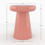 Voir la diapositive 4 : Rendez vous déco Table d'appoint ronde en métal rose D40 cm-Adélie