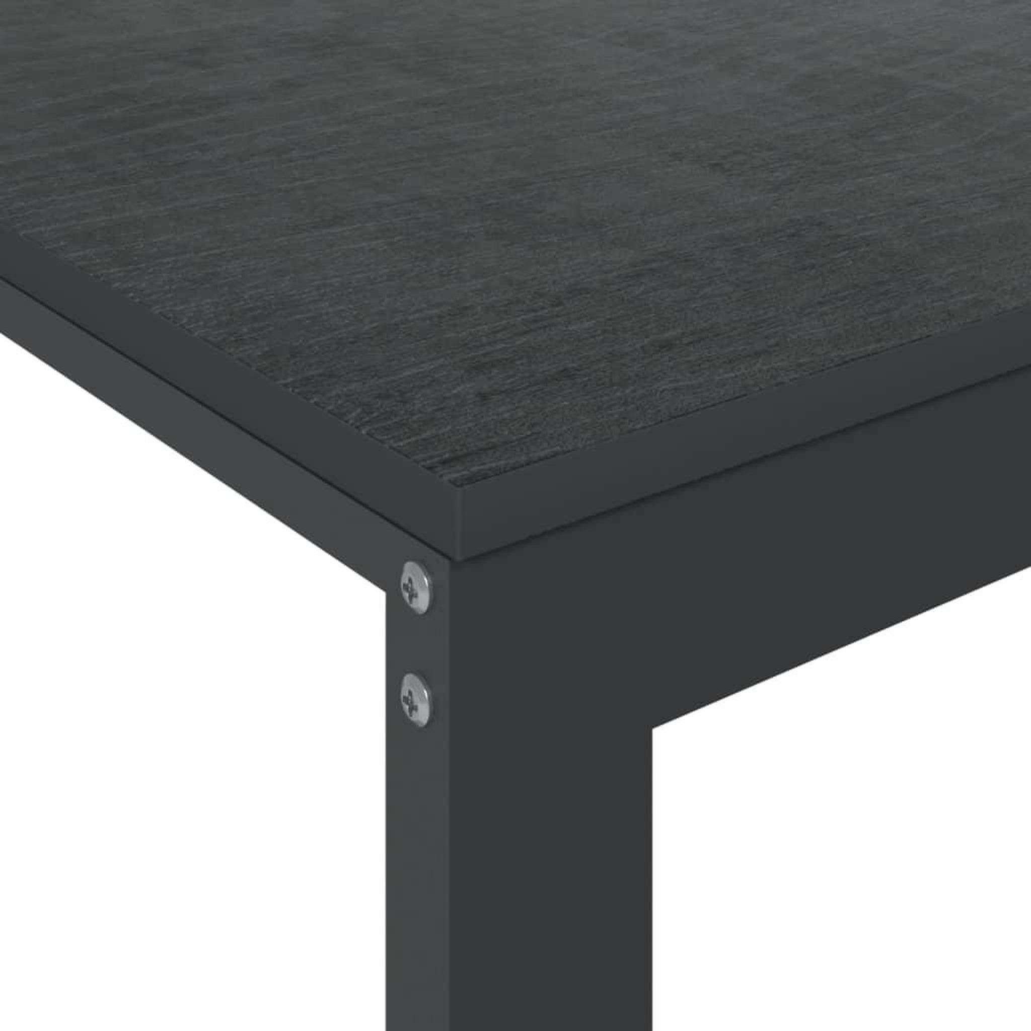 Voir la diapositive 4 : VIDAXL Bureau d'ordinateur Noir 110x60x73 cm Bois d'ingenierie