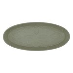 SECRET DE GOURMET Plat Ovale en Faïence  Sienna  41cm Vert Olive