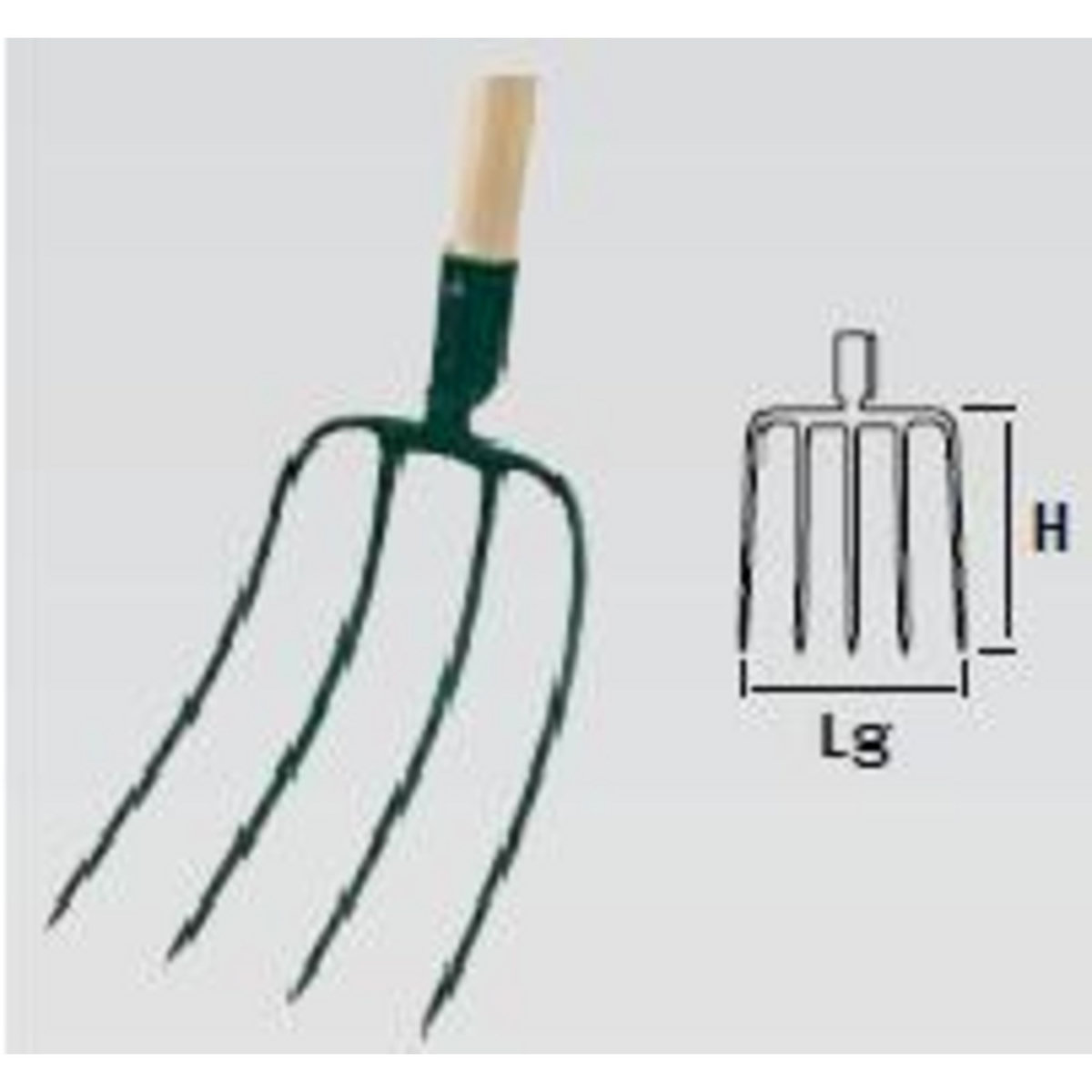 Leborgne Fourche à fumier 4 dents - manche compositube