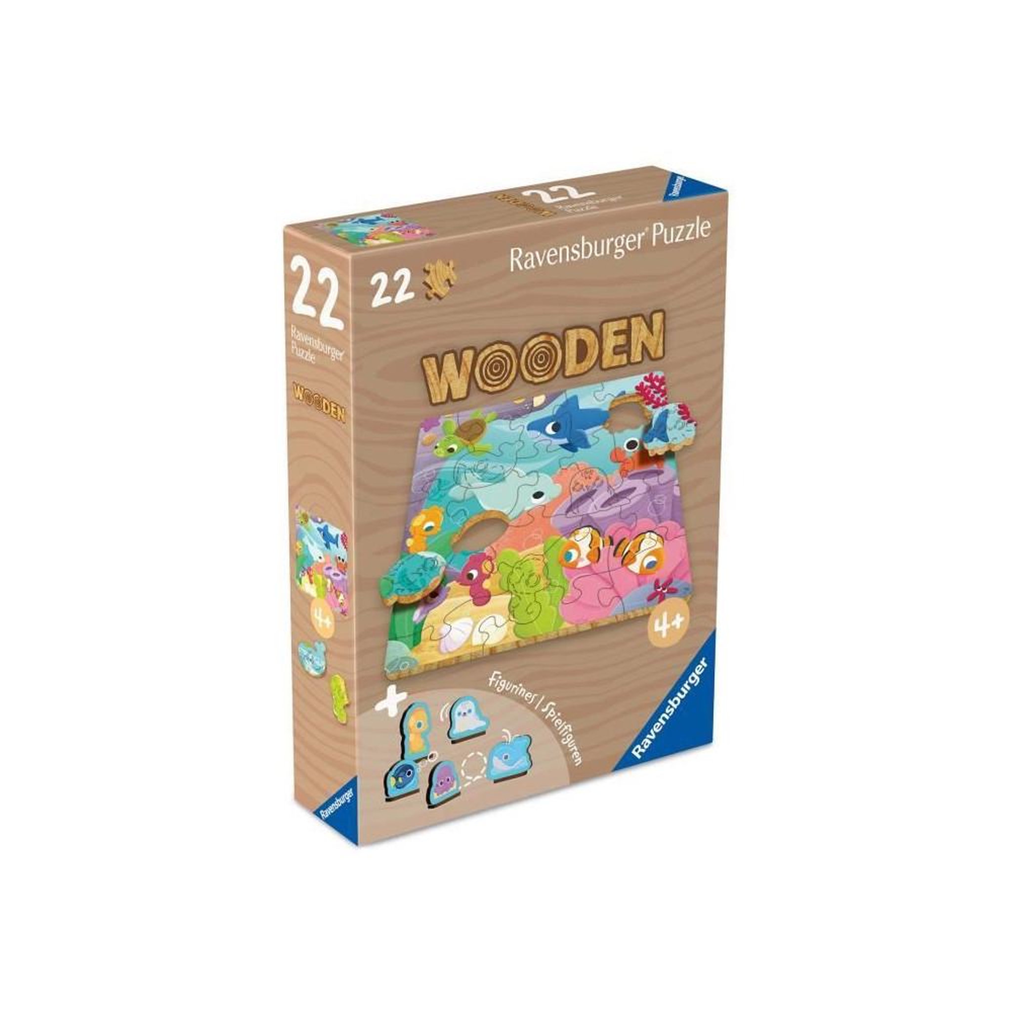 Voir la diapositive 2 : RAVENSBURGER Puzzle bois - Monde sous-marin