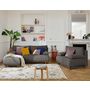 Voir la diapositive 6 : BEST MOBILIER Cristal - pouf modulable - 65 cm - en velours texturé