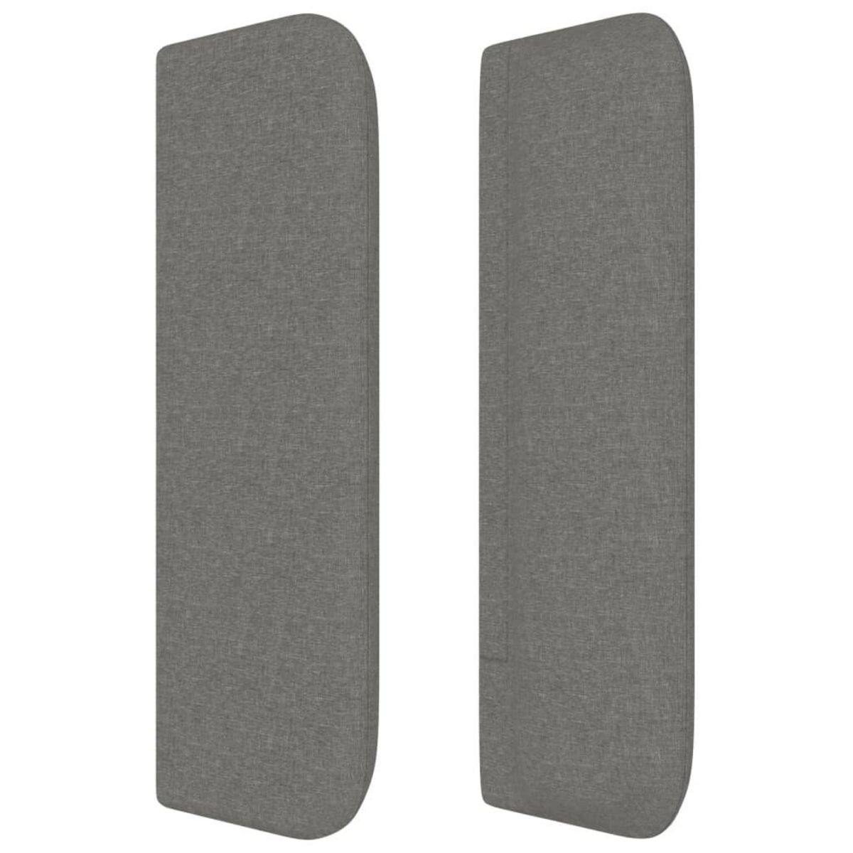 VIDAXL Tete de lit avec oreilles Gris fonce 83x16x78/88 cm Tissu