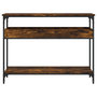 Voir la diapositive 4 : VIDAXL Table console avec etagere chene fume 100x29x75 cm