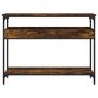 Voir la diapositive 4 : VIDAXL Table console avec etagere chene fume 100x29x75 cm