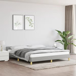 VIDAXL Cadre de lit sans matelas gris clair 180x200 cm tissu