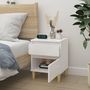Voir la diapositive 3 : VIDAXL Table de chevet Blanc brillant 40x35x50 cm