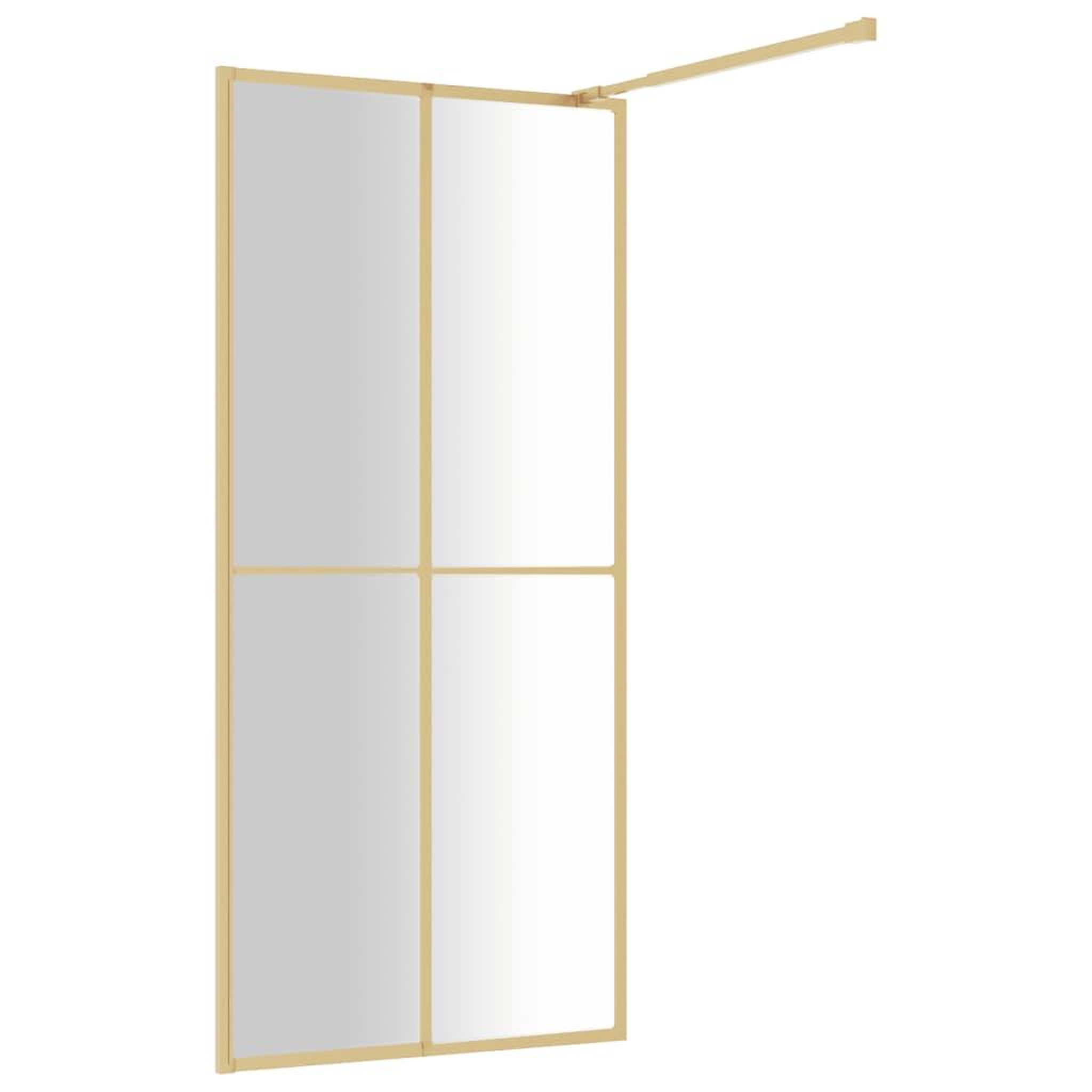 Voir la diapositive 5 : VIDAXL Paroi de douche avec verre ESG transparent dore 100x195 cm