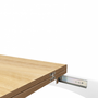 Voir la diapositive 6 : ID MARKET Table haute de bar extensible DONA 2 à 4 personnes blanche plateau façon hêtre 65-130 cm