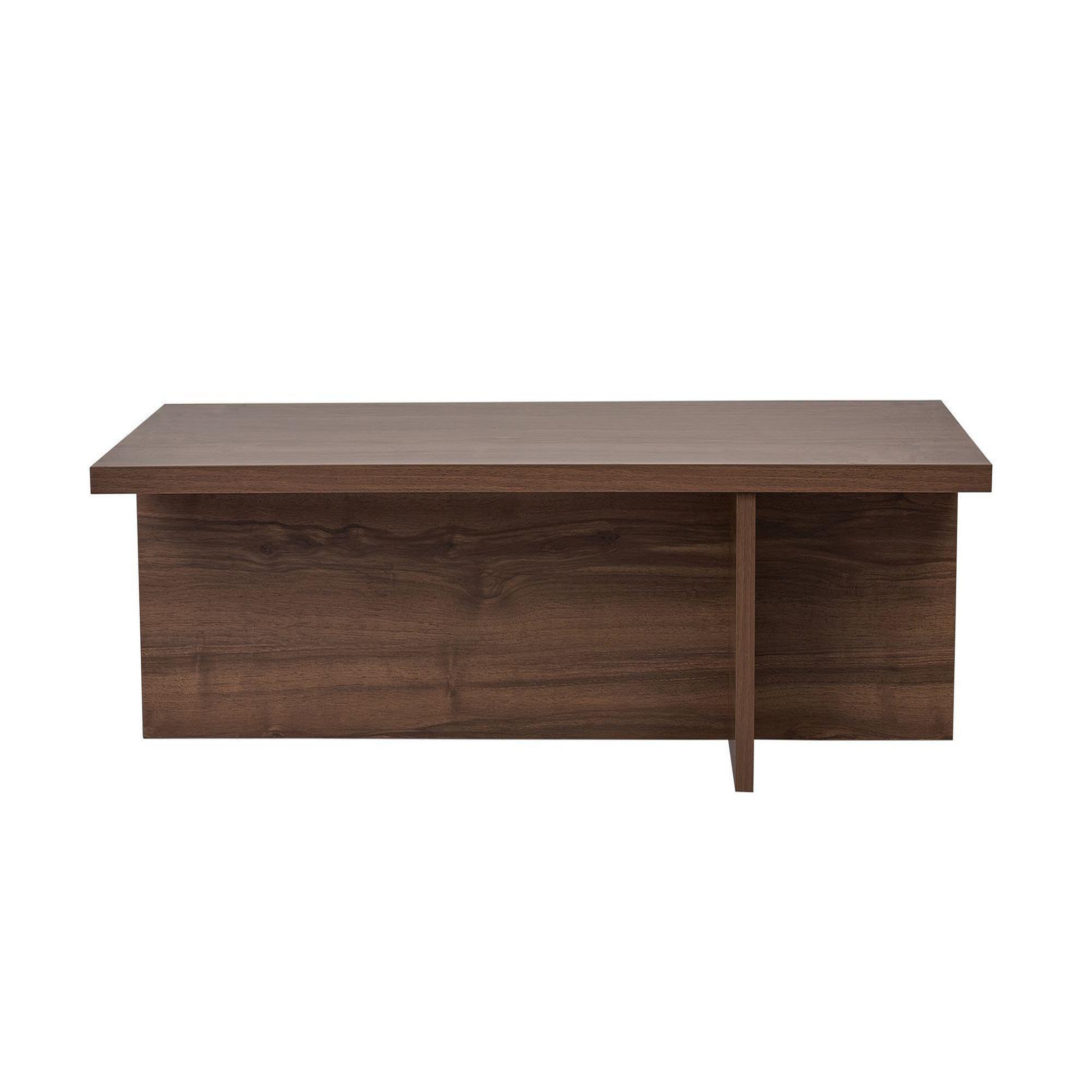 Habitat et Jardin Table basse en bois  harbor  - 120 x 45 x 30 cm - noyer
