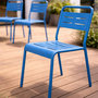 Voir la diapositive 6 : CONCEPT USINE Lot de 6 chaises de jardin empilables bleues BERGAME