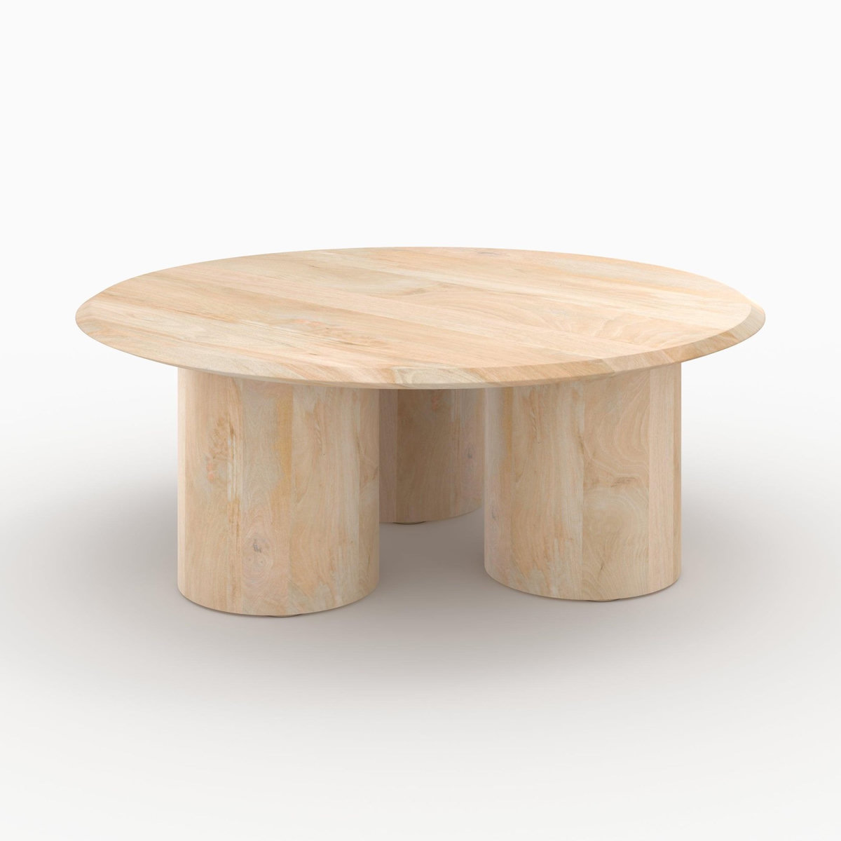Rendez vous déco Table basse ronde en bois de manguier D90 cm-Sacha
