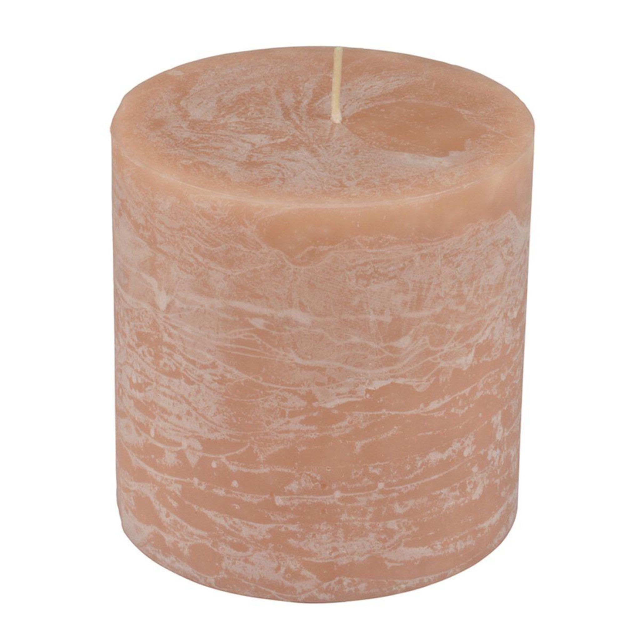 HOMEA Bougie pilier ronde déco  rustique  10cm taupe
