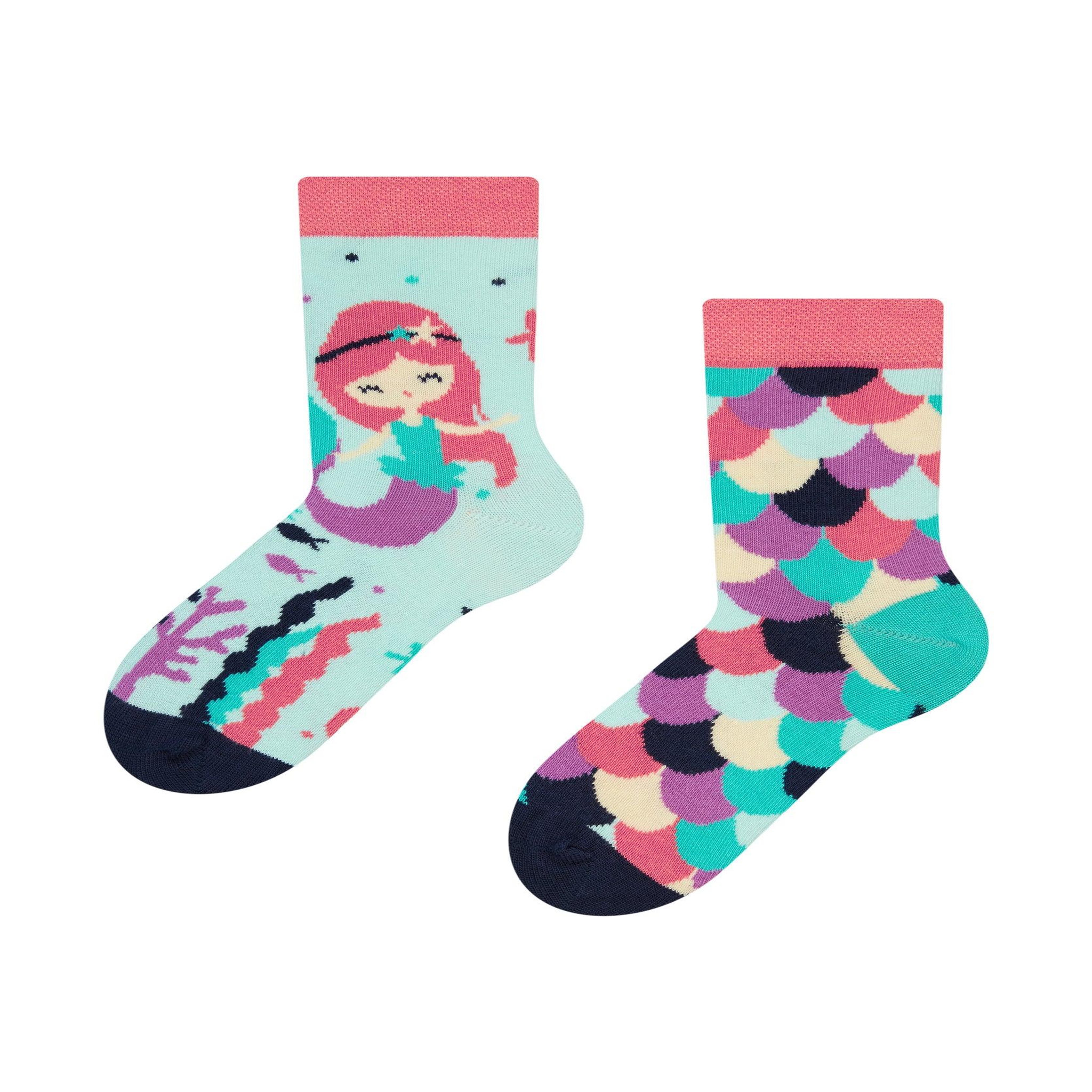 DEDOLES Chaussettes enfants les sirènes. Coloris disponibles : Multicolore
