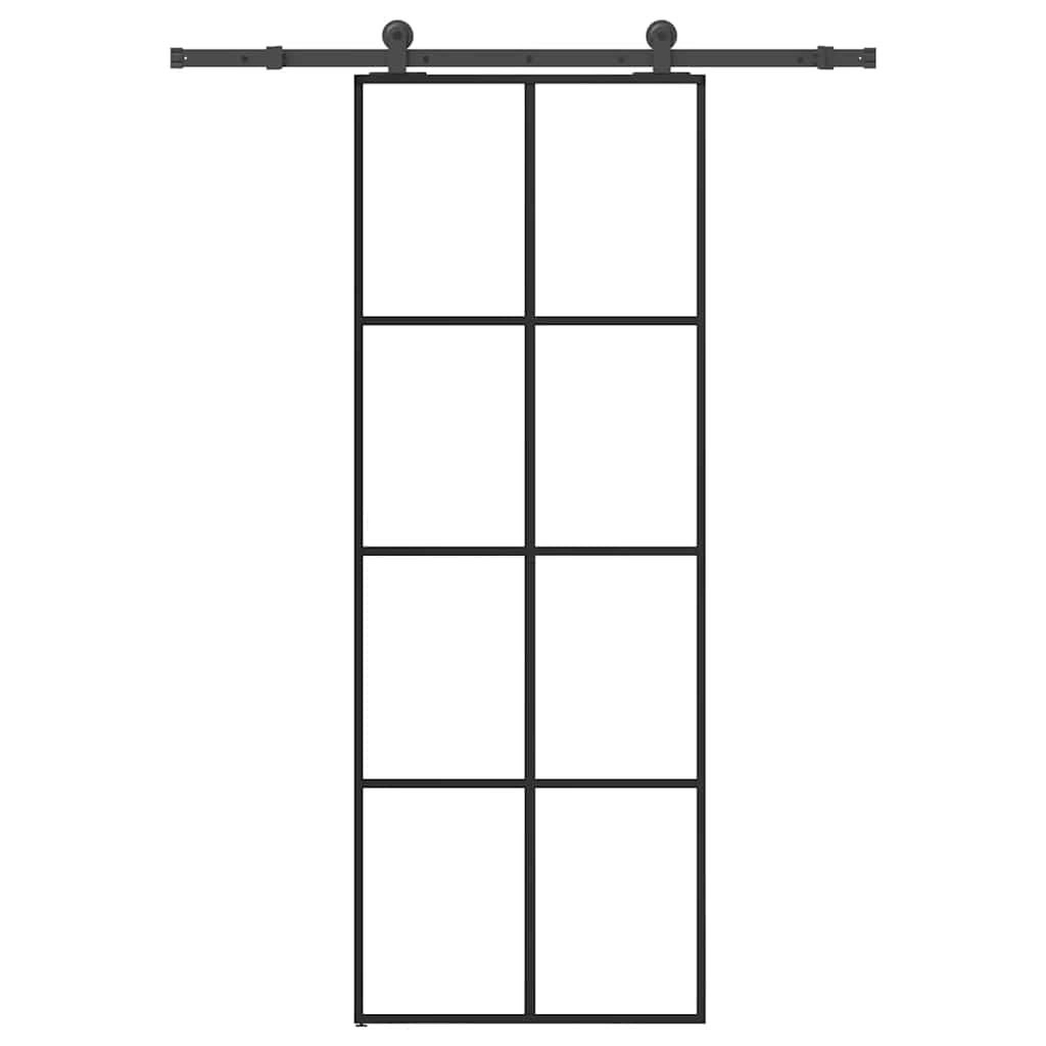 VIDAXL Porte coulissante avec kit de quincaillerie 76x205 cm Verre ESG