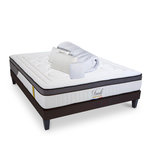 BELLECOUR BELLECOUR LITERIE | Pack anti punaise TIVOLI | Matelas + Sommier + Accessoires. Coloris disponibles : Blanc