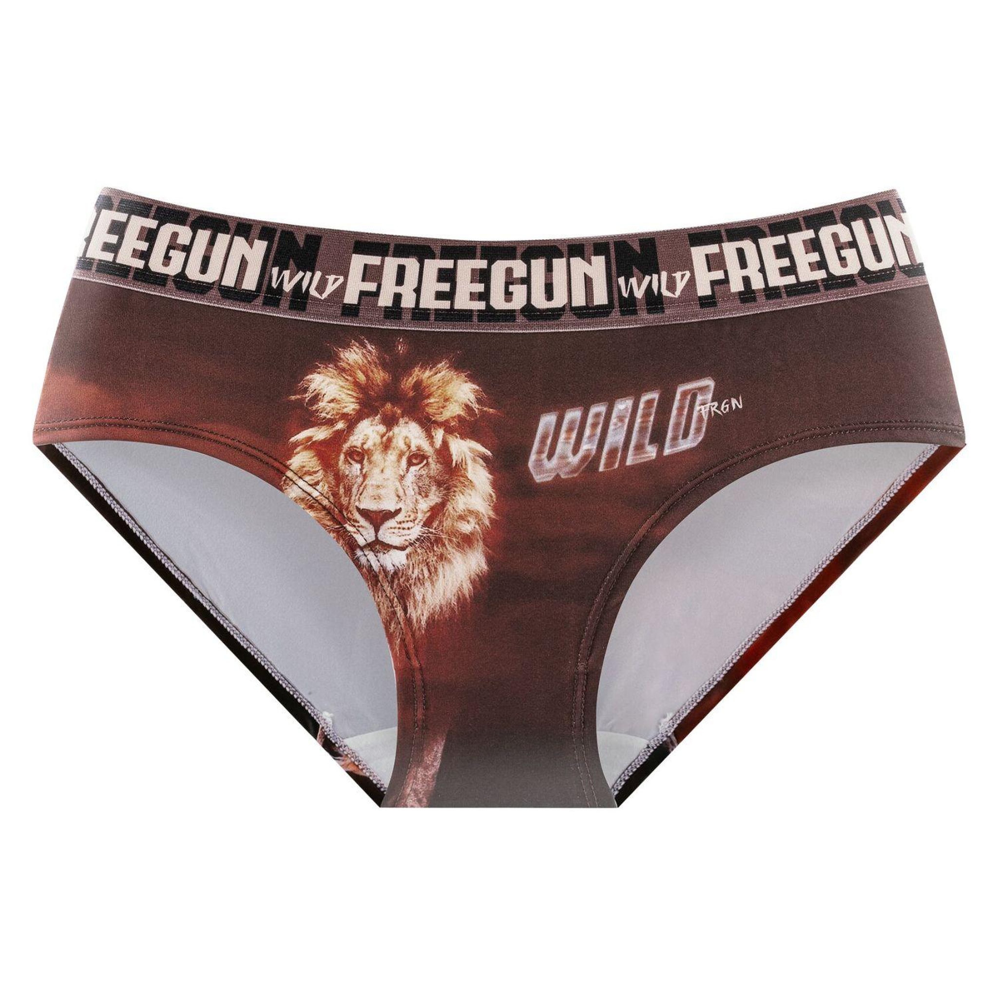 Voir la diapositive 5 : FREEGUN Lot de 4 culottes Fille Wild Animals