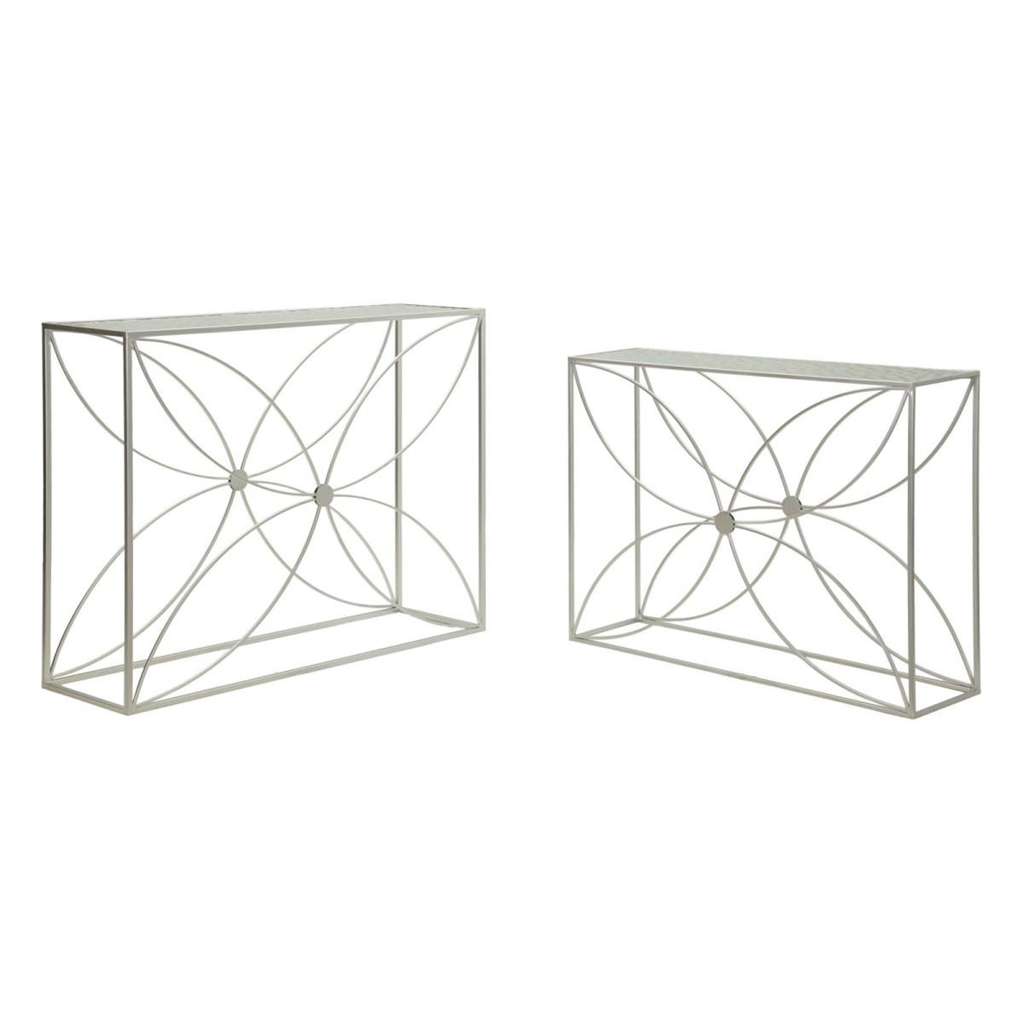Voir la diapositive 2 : Paris Prix Lot de 2 consoles  paradise  100cm argent