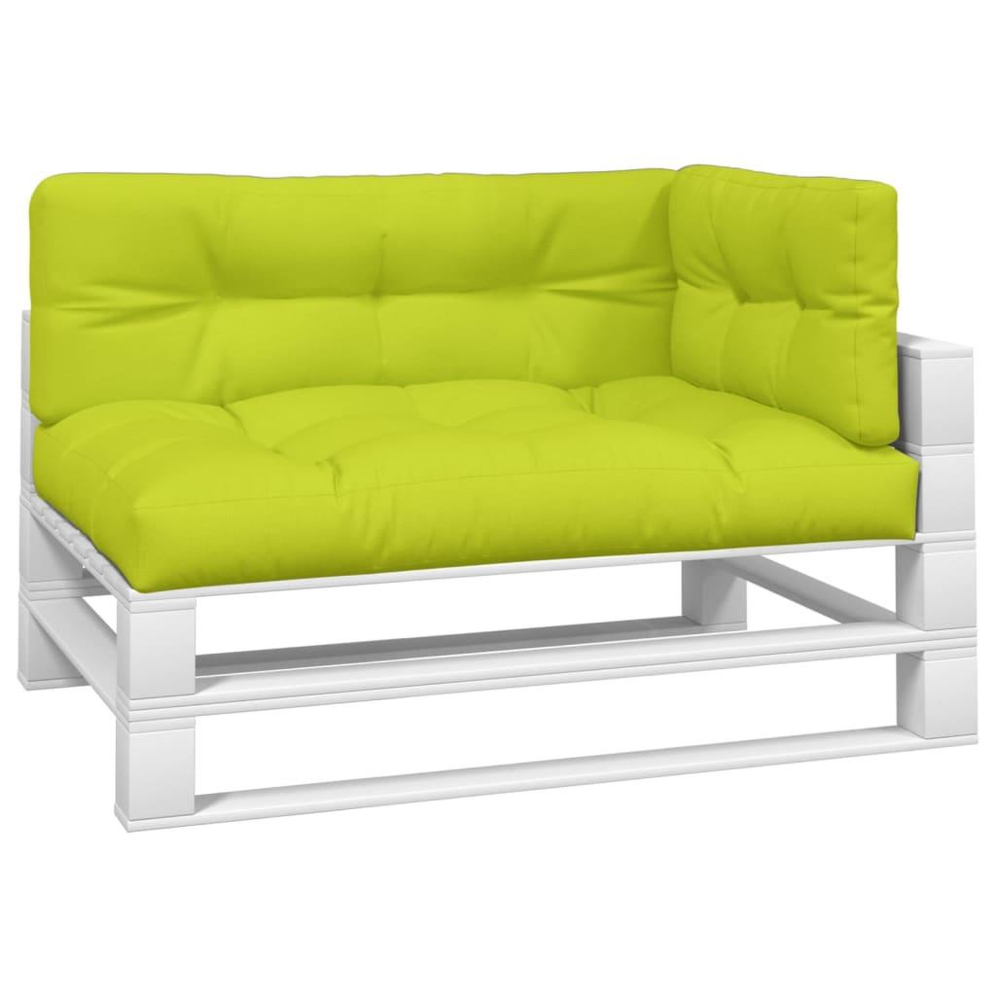 Voir la diapositive 3 : VIDAXL Coussins de palette lot de 3 vert vif tissu