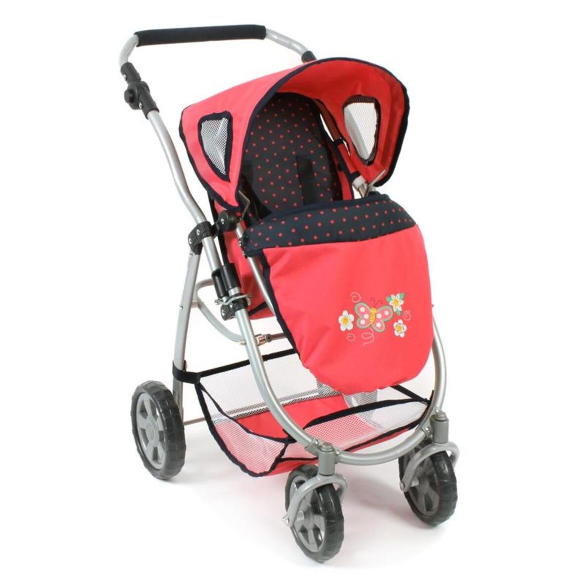 Voir la diapositive 4 : BAYER CHIC 2000 La poussette pour poupées, combinée 3 en 1 EMOTION ALL IN - Corail à pois
