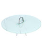 Voir la diapositive 2 : Paris Prix Table d'Appoint Design  Pendule  60cm Argent & Blanc