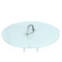 Voir la diapositive 2 : Paris Prix Table d'Appoint Design  Pendule  60cm Argent & Blanc