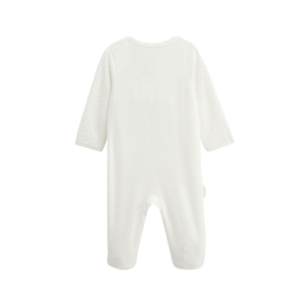 Petit Béguin Pyjama bébé en velours ouverture pont Baby Panda