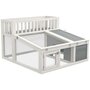 Voir la diapositive 1 : PAWHUT Clapier cage lapin design - espace déco, niche, enclos, nombreuses portes - bois gris blanc
