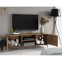 Voir la diapositive 2 : BEST MOBILIER Portmore - meuble tv - effet bois - 2 portes et 2 niches - 150 cm