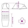 Voir la diapositive 6 : VIDAXL Tente de camping a dome 4 personnes orange impermeable